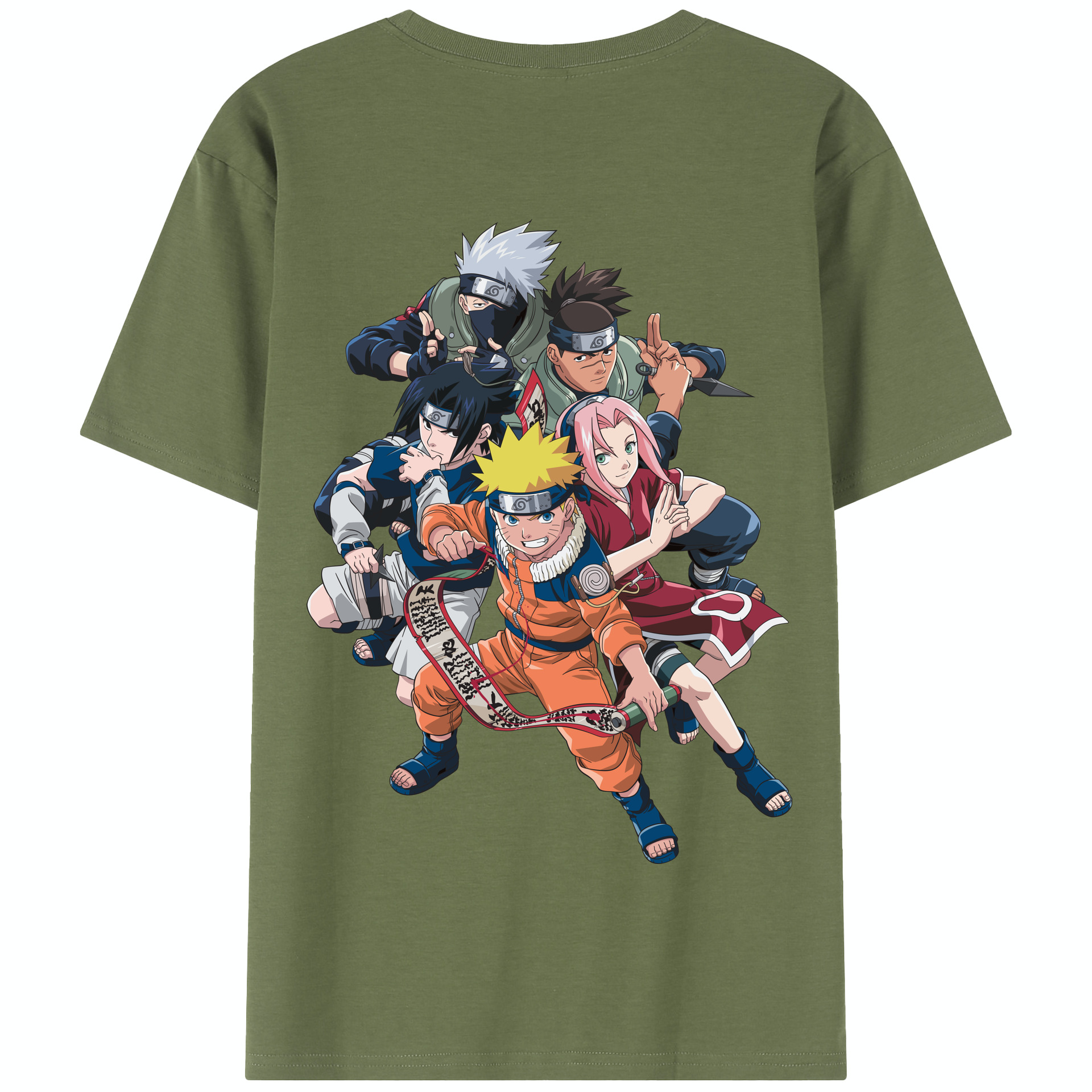 （画像用） NARUTO -ナルト- うずまき ナルト Uzumaki Naruto 綿100％半袖Tシャツ（背面プリント）
